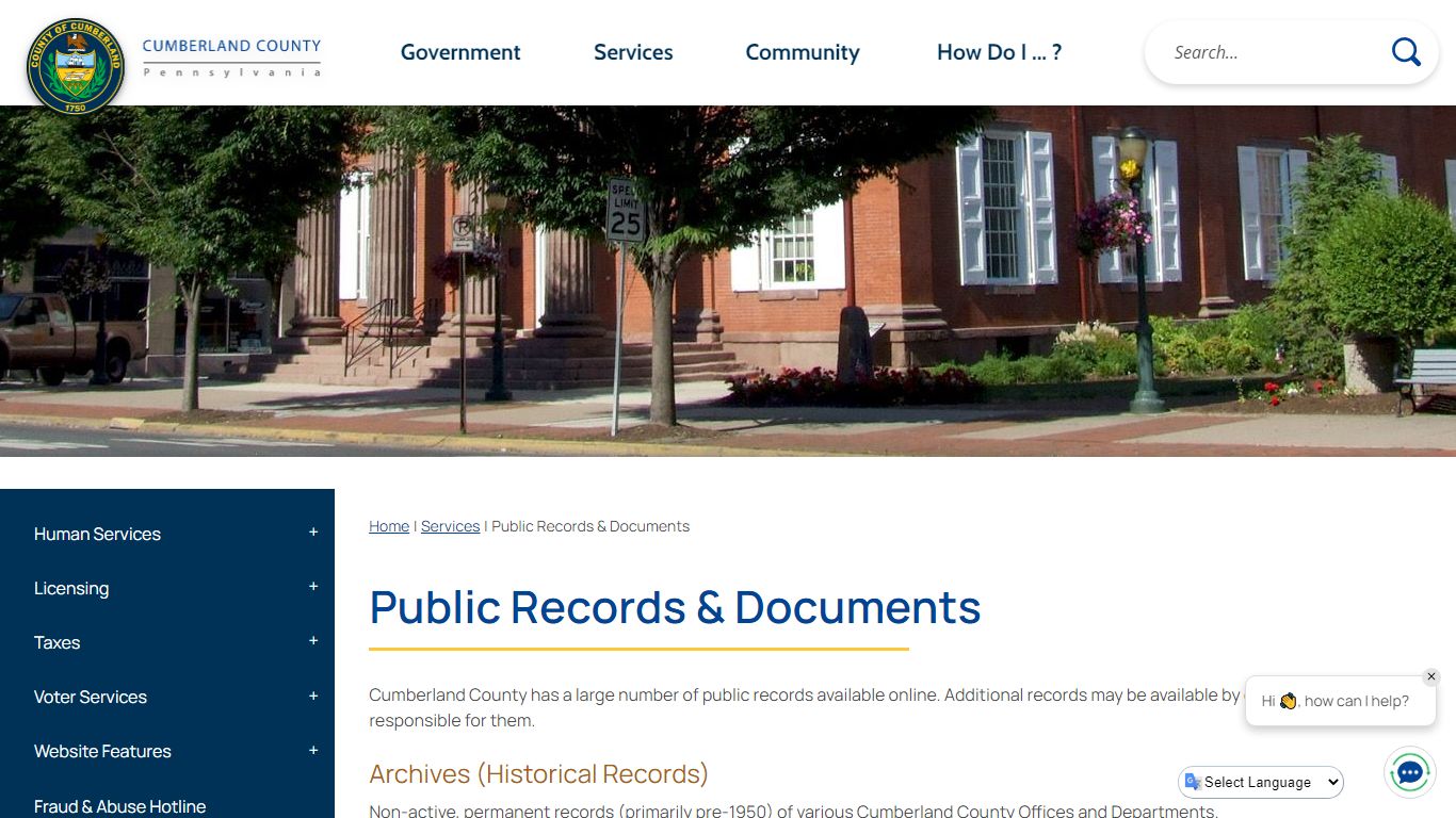 Public Records & Documents - Cumberland County, PA