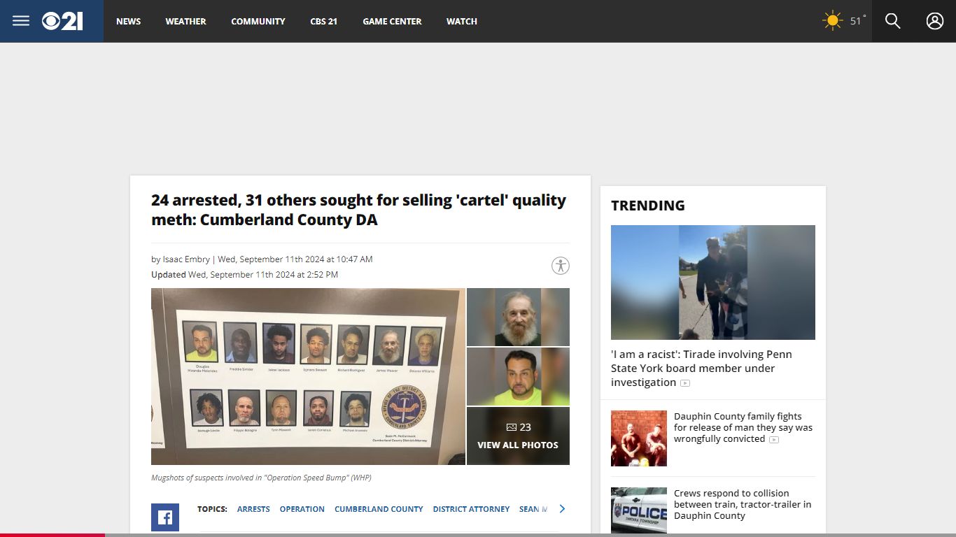 24 arrested, 31 others sought for selling 'cartel' quality meth ...